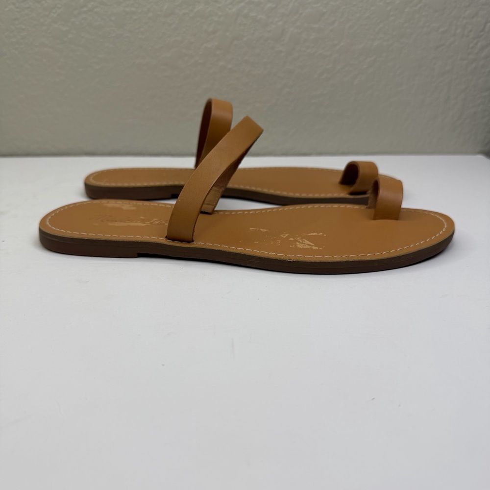 Madewell Women’s Desert Camel The Boardwalk Bare Slide Leather Sandals Size 8.5 - Picture 4 of 12